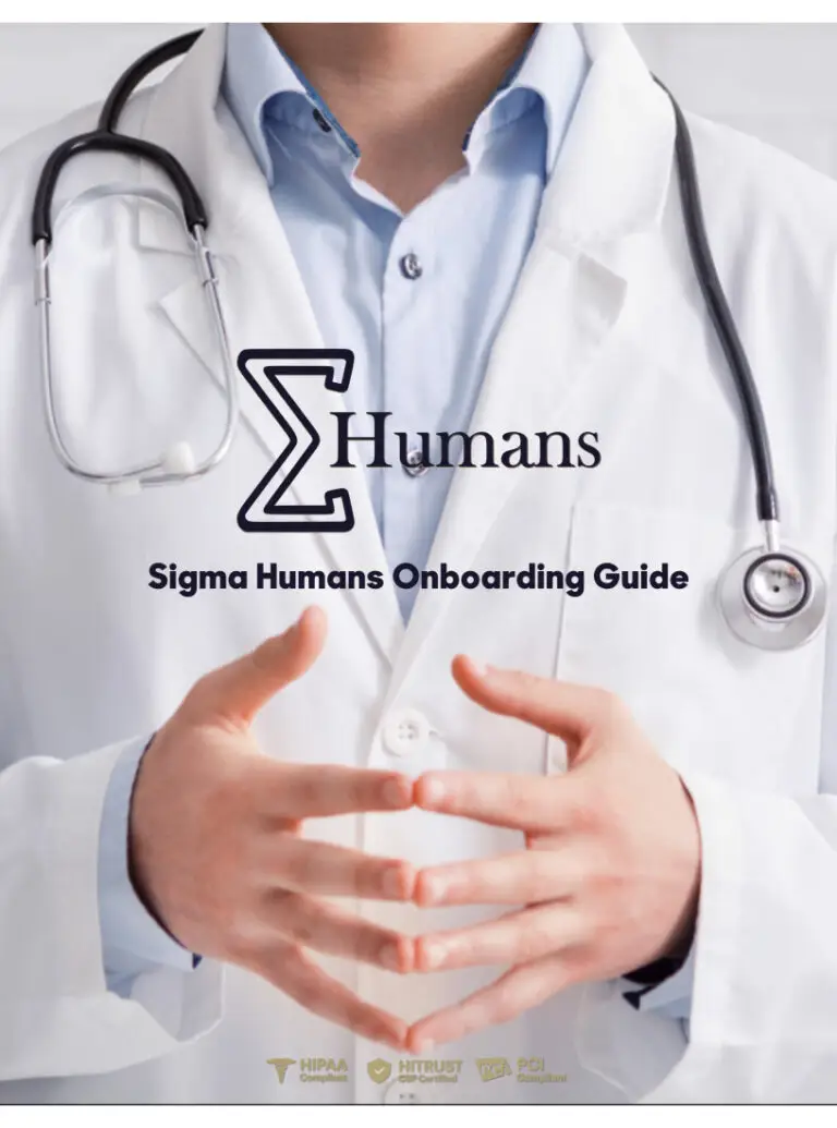 Sigma Humans Onboarding Brochure for New Physicians